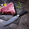 Damascus Koksmes ''Wagyu'' - Met Leren Hoes