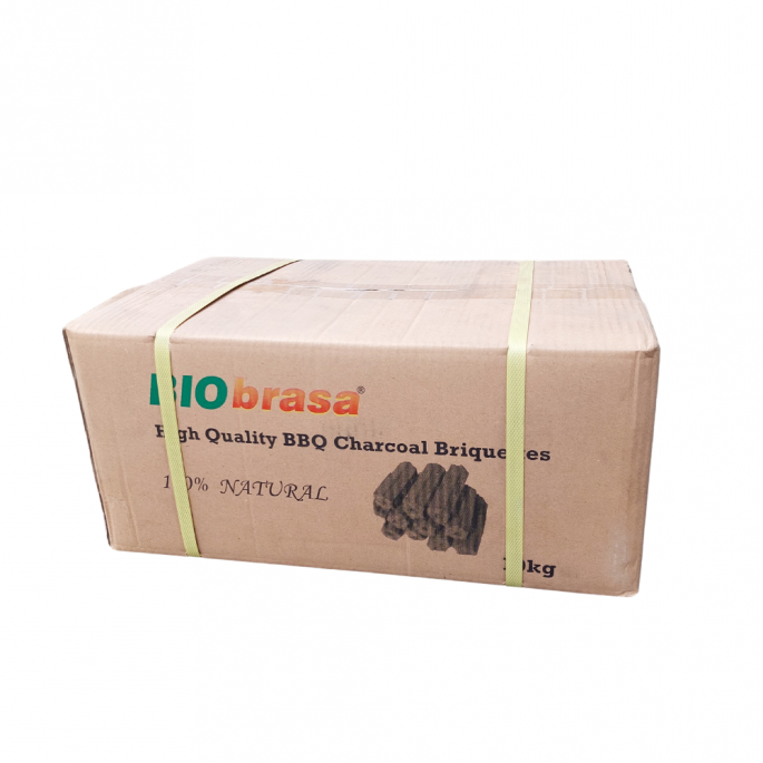 6-kantige houtskool briketten - Biobrasa - Constante temperatuur - Lange brandduur - 10 KG - Houtskool BBQ - Briketten BBQ