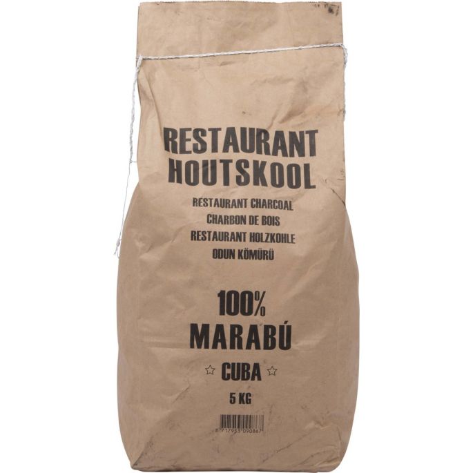 Dammers Marabu Houtskool - 5 kg - Houtskool bbq - Dammers houtskool - Brandt zeer lang