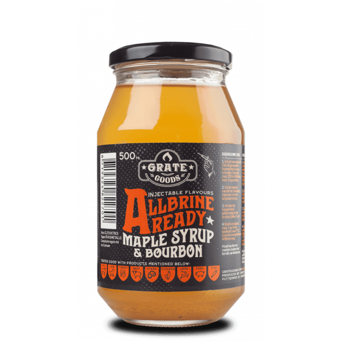 AllBrine Ready Maple & Bourbon grate goods bbq