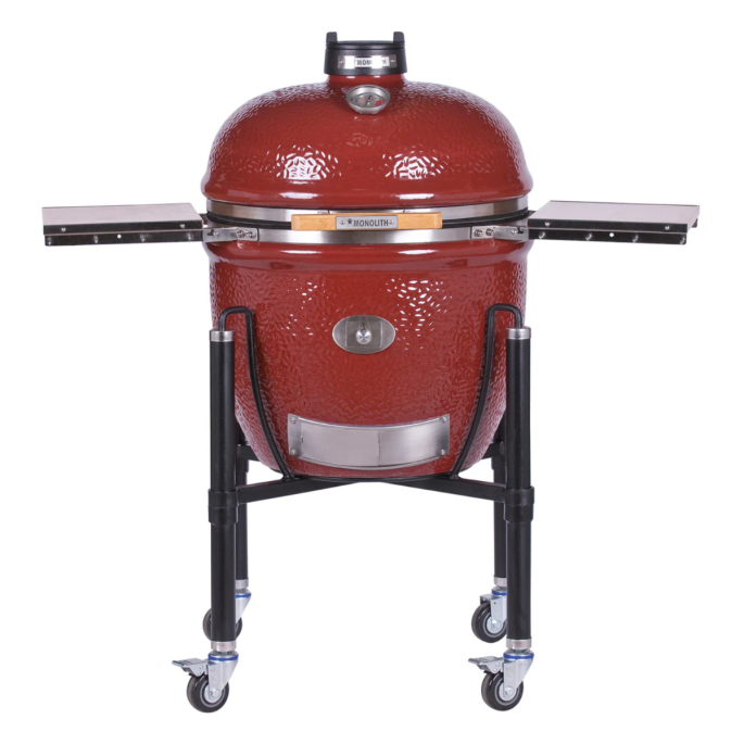 MONOLITH LeCHEF PRO-Serie 2.0 - High-End Rode Kamado BBQ Inclusief Onderstel - Professioneel Grillen - Rode Kamado BBQ - Voor de Serieuze BBQ Chef