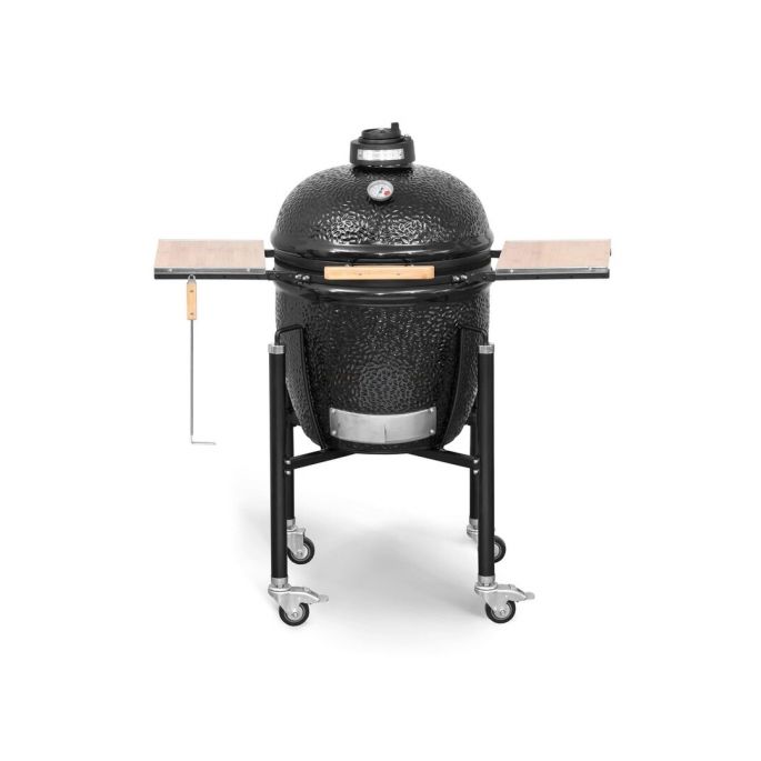 Monolith Basic Pro-Serie 2.0 - Zwarte Kamado BBQ met Onderstel en Zijtafels - Compleet Grill Systeem - Kamado BBQ - Zwarte Kamado BBQ met Onderstel