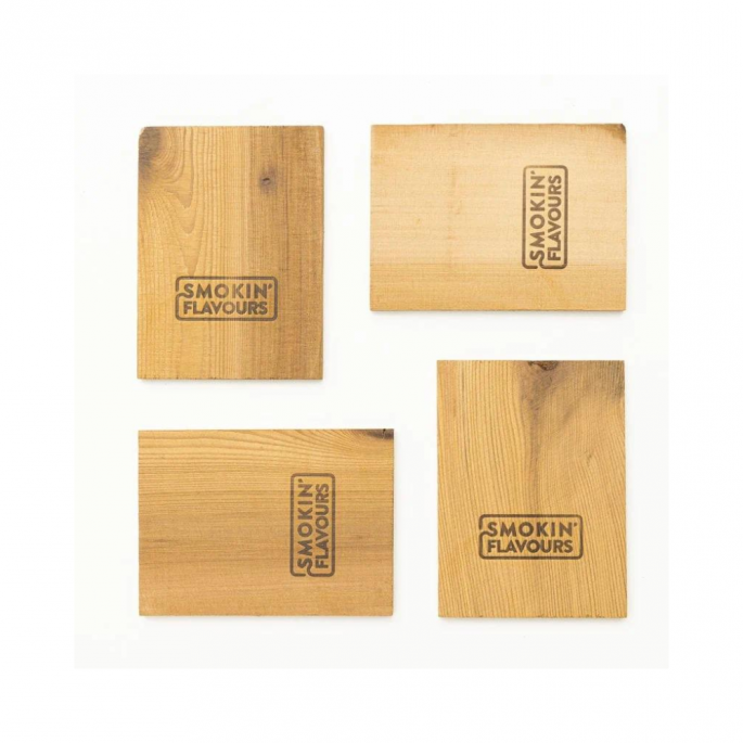 Set van 4 planken van ceder hout