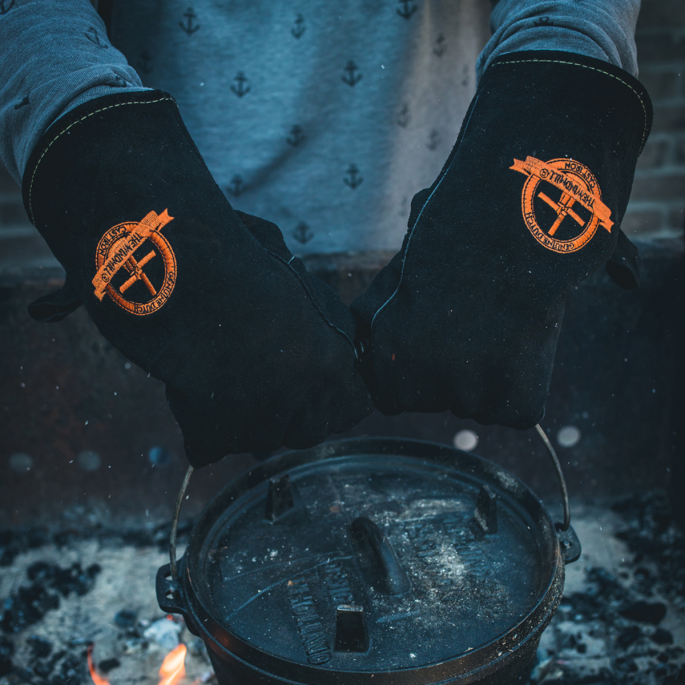 The Windmill leren BBQ handschoenen
