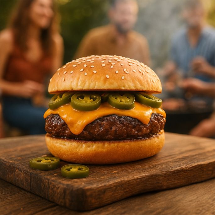 Black Angus Jalapeño Cheddar Burger 125g