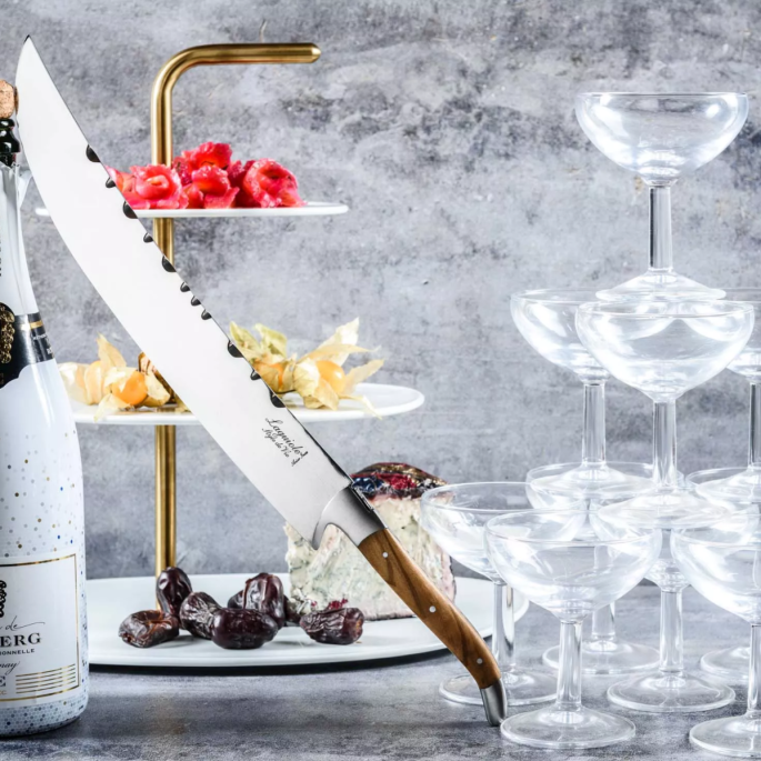Champagnesabel Olijfhout