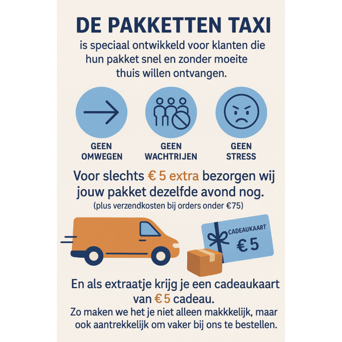 Infographic pakketten taxi