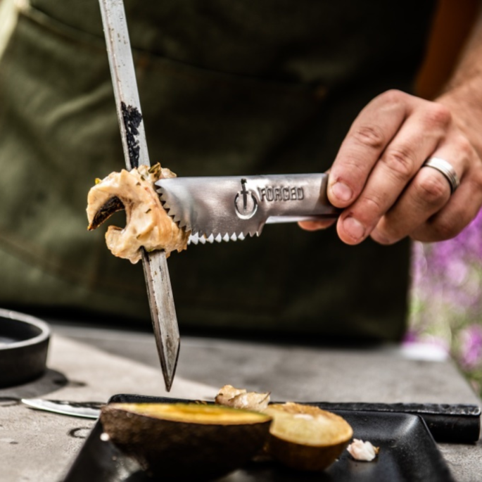 RVS serveertangen 4 st.