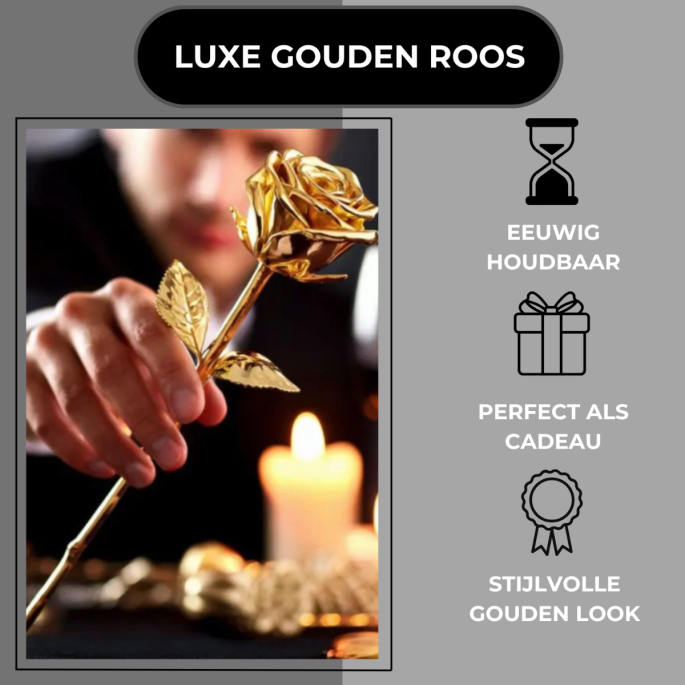 Gouden Roos – Elegante, vergulde roos als tijdloos cadeau