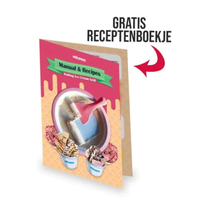 Mini Rolling IJs Grill – Compacte IJsrolmaker met Thermostaat en 8 IJsrolhouders