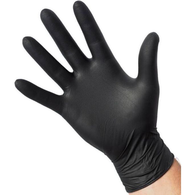 Handschoen classic nitrile zwart L
