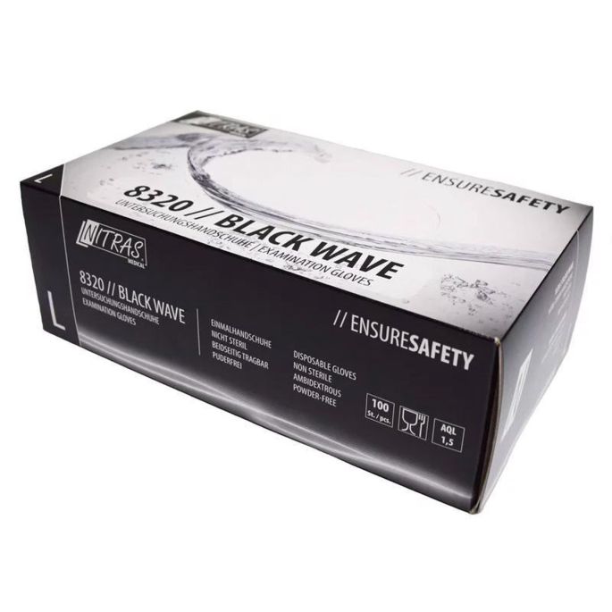 Handschoen classic nitrile zwart L