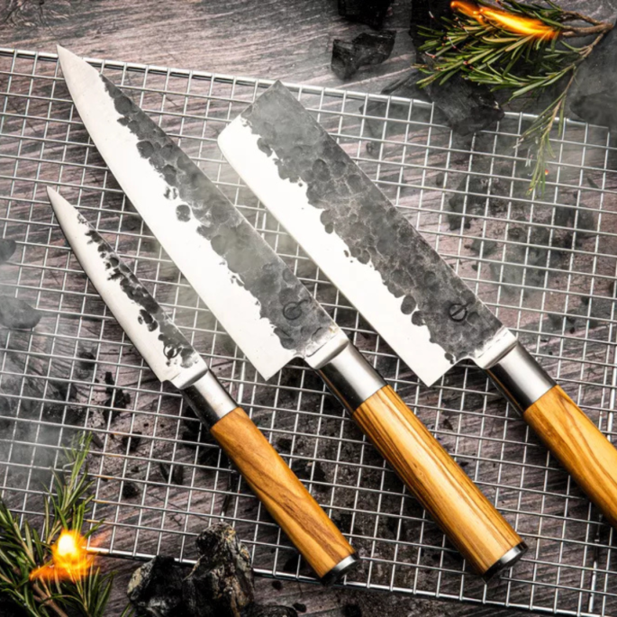 Olive Forged 3 delige messenset