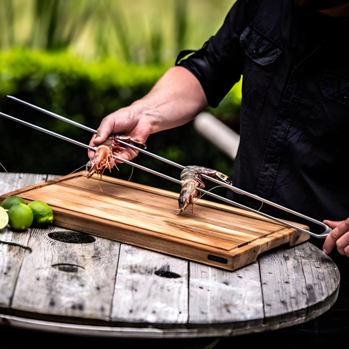Sfeerafbeelding vorkspies met garnalen