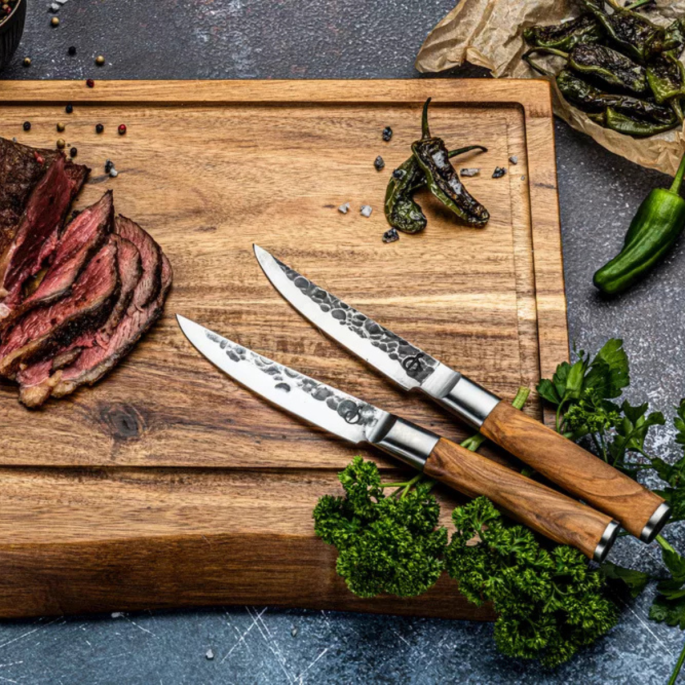 Steakmessen Olive 4 stuks