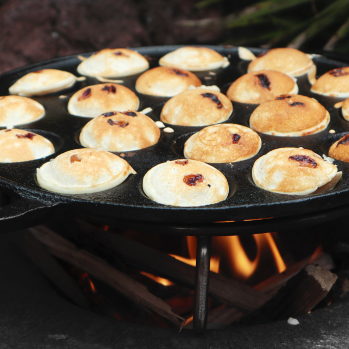 Ook handig in gebruik icm de poffertjespan The Windmill RVS Trivet 