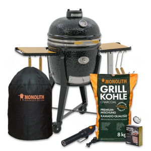 Monolith Kamado TWO.55 CLASSIC starterset met hoes, houtskool, pellets en Monolighter.