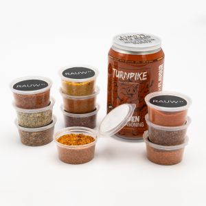 Turnpike Rubs Mini 10-pak – Mini-verpakkingen 30-35g – Inclusief Informatie - Geschikt voor Vlees, Vis & Groenten