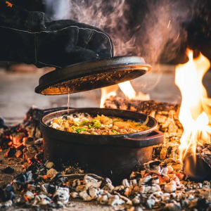 BBQ pan met deksel medium - Middelgrote Pan met Deksel voor BBQ