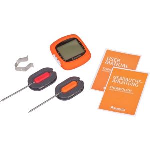 Thermo-Lith - Bluetooth thermometer - Rood & Oranje - 19,5 x 13,7 x 5 cm - Monolith - BBQ thermometer 