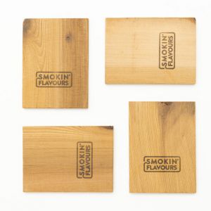 Cederhouten Planken | Set van 4 | 15x11x1 cm | Voeg een Subtiele Rooksmaak toe