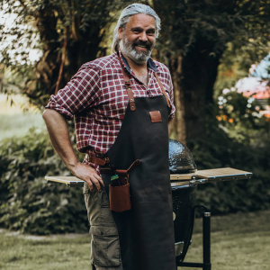 BBQ Schort van Leer - Stijlvol en Praktisch voor de Barbecue Enthousiast - Monolith Accessoire