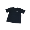 T-shirt Monolith zwart met witte letters, ronde hals en korte mouwen: een stijlvolle en comfortabele basis voor elke garderobe.