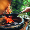 Wok set op het vuur
